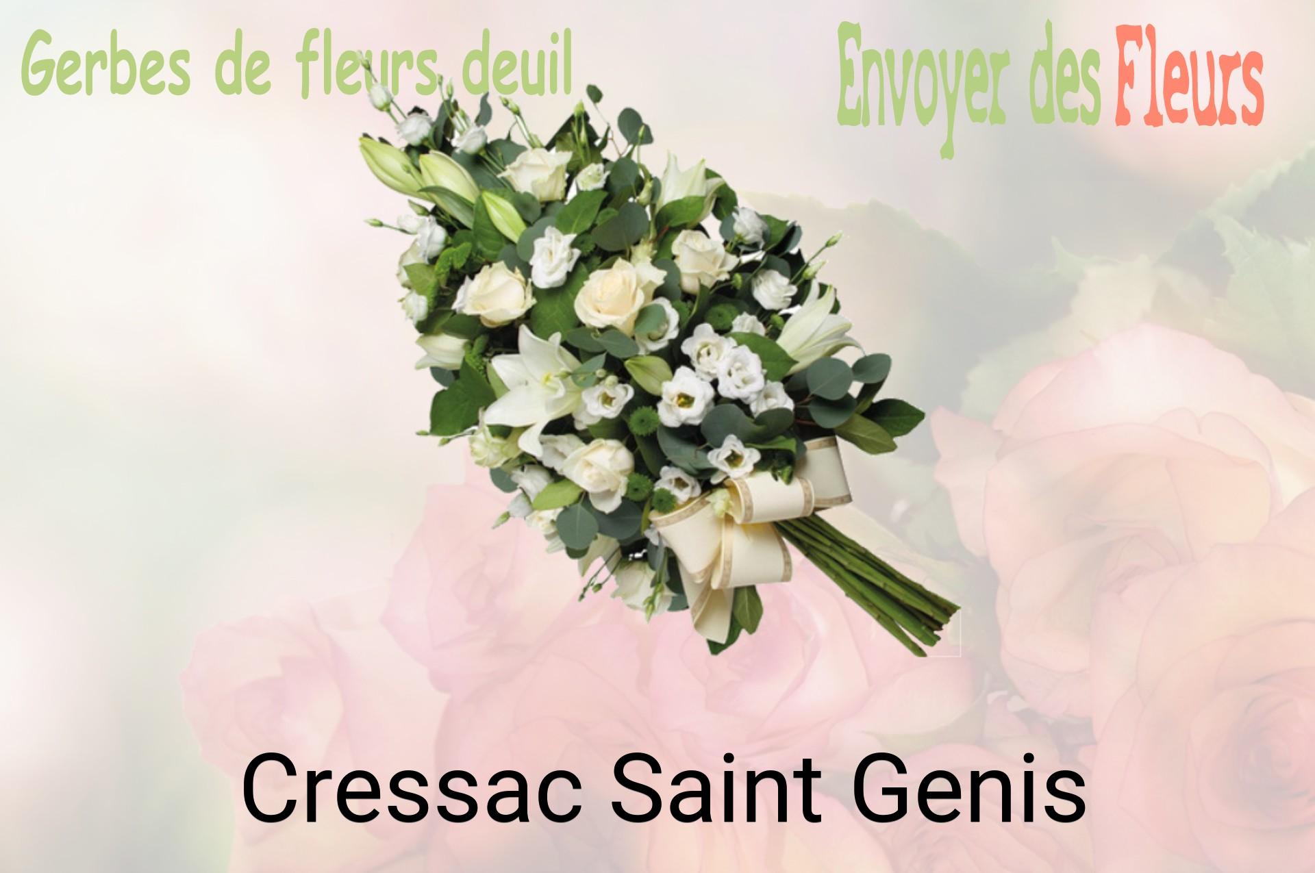 Gerbe de fleurs de deuil livrée à Cressac-Saint-Genis